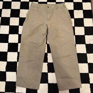Carhartt Khaki Denim Loose Fit Cargo Pants